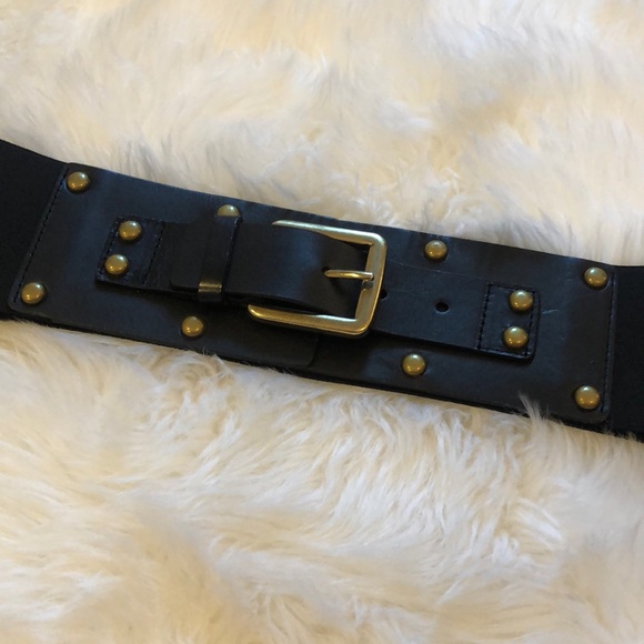 NWT Another Line Inc. Black Leather Studded Belt! - Picture 2 of 8